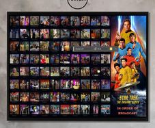 Wall Art  Star Trek TOS broadcast history  archive. Every episode. A1 Gloss.