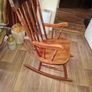 Traditional 1960s Vintage Spindle-Back Wooden Rocking Chair, Colonial or Windsor-inspired Rocking Chair design Collection Only Image 5