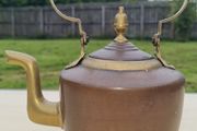 Antique copper and brass kettle
