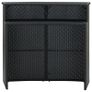 Garden Bar Table Black 120x55x110 cm Poly Rattan Image 4
