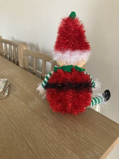 Hand knit Elf