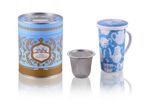 Large Porcelain Tea Cup 350ml with Infuser and Lid