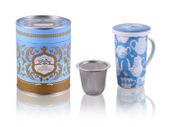 Large Porcelain Tea Cup 350ml with Infuser and Lid