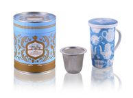 main image for ad Large Porcelain Tea Cup 350ml with Infuser and Lid