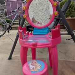 Barbie dressing table and stool. A