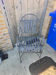 2 steel garden chairs