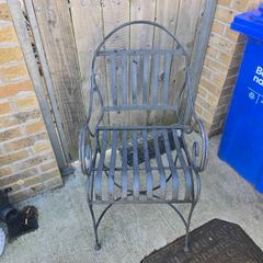 2 steel garden chairs