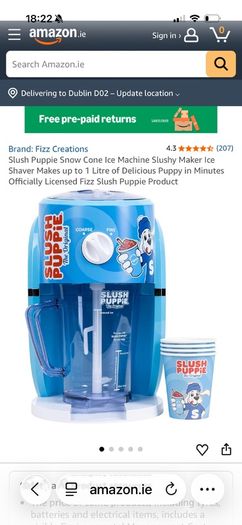 slush Puppie machine with syrup