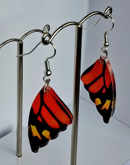 Monarch Butterfly Wing Earrings