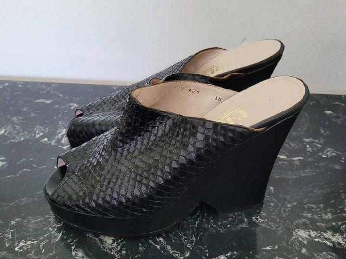 Original pair of rare BiBa lizard skin heels