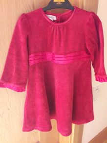 Monsoon girls velvet dress 18-24 month