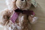 Aurora Brown Bear With Ribbon Soft Toy Teddy Plush