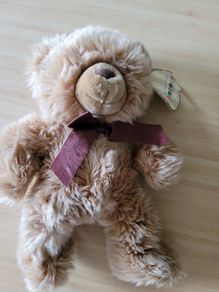 Aurora Brown Bear With Ribbon Soft Toy Teddy Plush