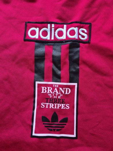 Adidas vest retro vintage Gilet red top adibreak shirt t-shirt poppers D7 Size L/XL the Brand