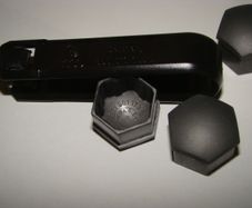 Genuine Audi Wheel Bolt Nut Covers Grey Matt 4F0 601 173 X 20 New plus Tool