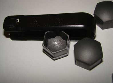Genuine Audi Wheel Bolt Nut Covers Grey Matt 4F0 601 173 X 20 New plus Tool