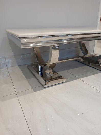 Marble top Table and chairs with coffee table