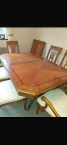 Solid timber table and chairs