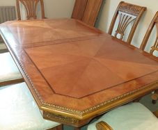 Solid timber table and chairs