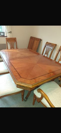 Solid timber table and chairs