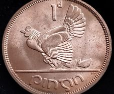 Ireland - 1968 - 1 Penny - 1d - Hen and Chicks - KM.11 - High Grade - [2707]