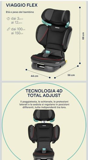 Peg Perego Light weight foldable car seat isofix 15-36kg cabin + transport bag