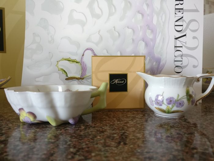 Herend Porcelain Royal Garden Evict Couples Tea Set (Tea for 2)
