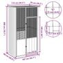 Bird Cage Grey 115x78x200 cm Galvanised Steel Image 4