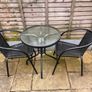outdoor bistro dining table & chairs Image 2