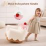 Toddler Chair  Kids Chair for Ages 1 to 6, Pink & White Ice Cream Sherpa Seat with Book Pocket  Carry Handle, Comfy Foam  Single Seat Kids Couch Sofa, Embroidered Gift for Girls Image 2