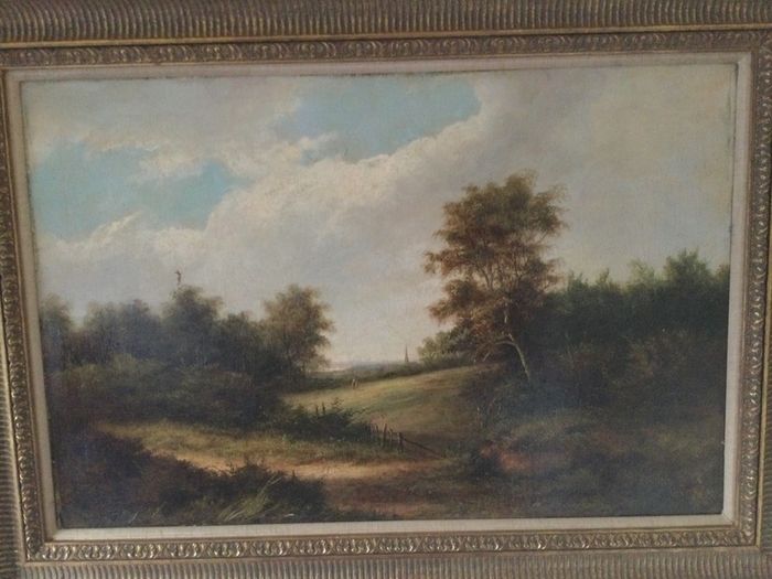 Art - Antique Oil on Canvas 19th Cent. ( R. Percy) ( Reduced)