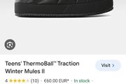 New North face thermoball mules slippers camping black adults teens
