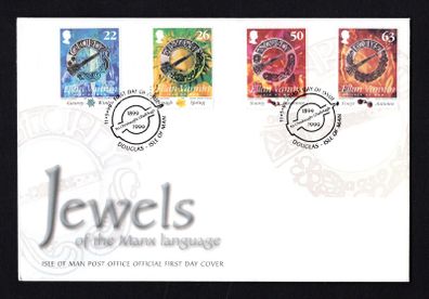 1999 Isle of Man Centenary of Yn Cheshagt Chailckagh (Manx Gaelic Society) Commemorative Stamps Addressed First Day Cover (FDC)