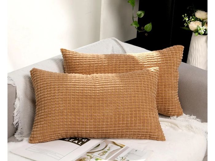 Brand New TAN. TOMI pillowcase 40x60, pillowcases corduroy plain set of 2, pillow cover
