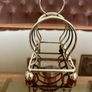 Antique Art Deco Silver Plated Toast Rack Made in England 4 Slice Rack Letter Rack Organiser Ball Feet Image 8