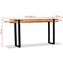 Console Table Solid Reclaimed Wood Adjustable Image 2