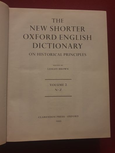 the new shorter oxford dictionary