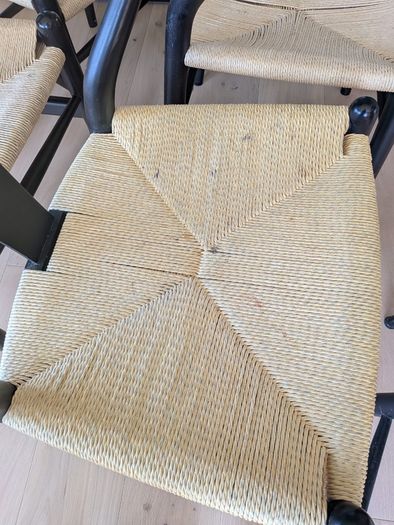 Set Of 6 Wegner-style Wishbone Dining Chairs