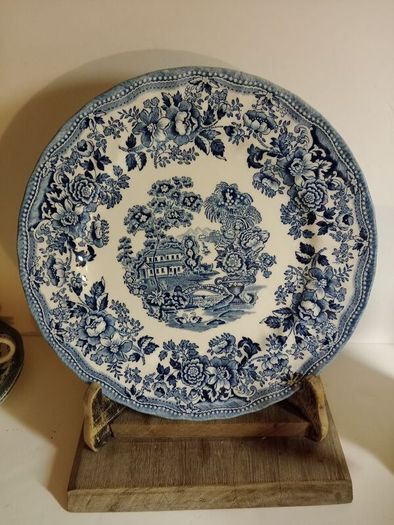 Churchill plate, The Georgian collection, Blue transferware plate