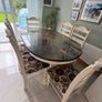 Oval dining table with 6 chairs Image 6