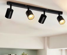 Matte Black 4 Light LED Ceiling Spotlight (Free Delivery)