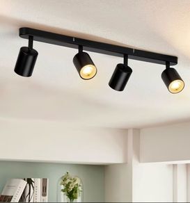 Matte Black 4 Light LED Ceiling Spotlight (Free Delivery)