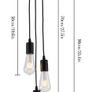 3 Way Ceiling Pendant Cluster Light Fitting Lights E27 Socket Hanging Light Industrial Ceiling Lights MULTIPLE COLOURS AVAILABLE (FREE POSTAGE) Image 3