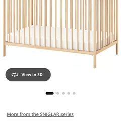 IKEA SNIGLAR baby Cot beech 60x120 cm