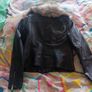 ladies leatherette black jacket. Size 12. River Island Image 3