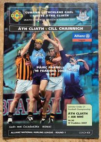 2007 Dublin v Kilkenny - GAA Allianz Hurling League Programme