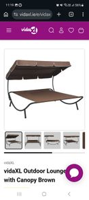 GREEN garden lounge double bed with canopy