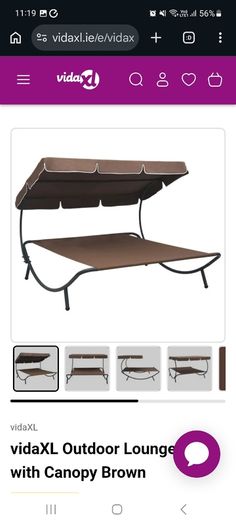 GREEN garden lounge double bed with canopy