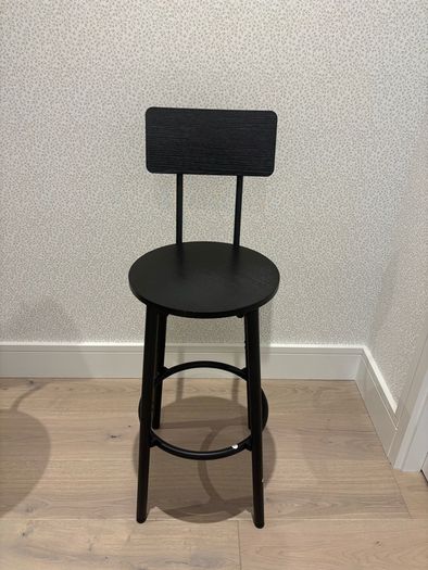 2 Black Bar Stools