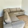 Beige corner sofa set L shaped delivery available Image 5